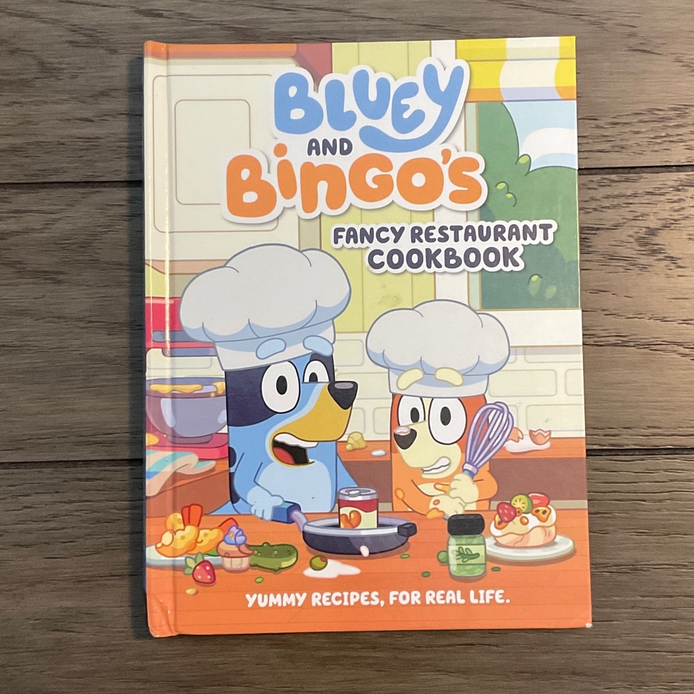 Bluey and Bingo's Fancy Restaurant Cookbook HardCover Book 8 x 10
